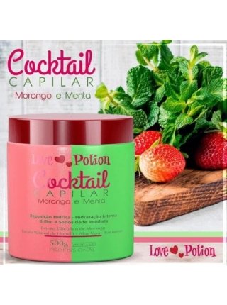 Маска для волос Love Potion Mascara Morango e Menta, 500 мл (заводская)