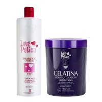 Набор Love Potion Gelаtina Matizаdora шампунь и коллаген для волос, 250/500 г (разлив)