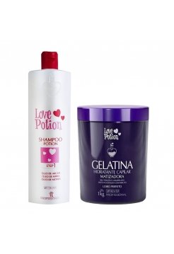Набір Love Potion Gelаtina Matіzаdora шампунь і колаген для волосся, 30/50 г (розлив)