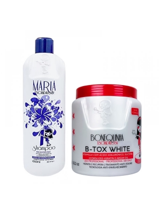 Набір ботоксу для волосся (білого) Btox Maria Escandalosa White, 50/100 г (розлив)