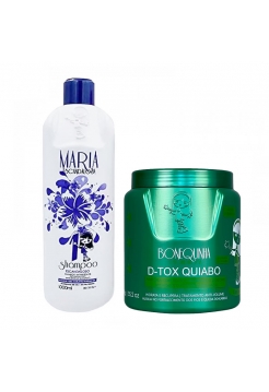 Набор ботокса Maria Escandalosa Okra D-tox Quiabo для восстановления волос, 2х1000 мл (заводские)