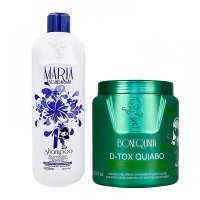 Набір ботоксу Maria Escandalosa Okra D-tox Quiabo для відновлення волосся, 30/50 г (розлив)