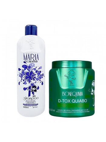 Набор ботокса Maria Escandalosa Okra D-tox Quiabo для восстановления волос, 30/50 г (разлив)