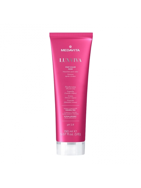 Кондиціонуюча маска Medavita Luxviva Post Color Mask для фарбованого волосся (кислий p.H 2,8), 150 мл