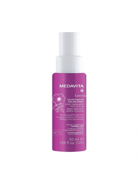 Спрей Medavita Luxviva Color Fixative Sealing Spray для захисту та блиску фарбованого волосся, 50 мл