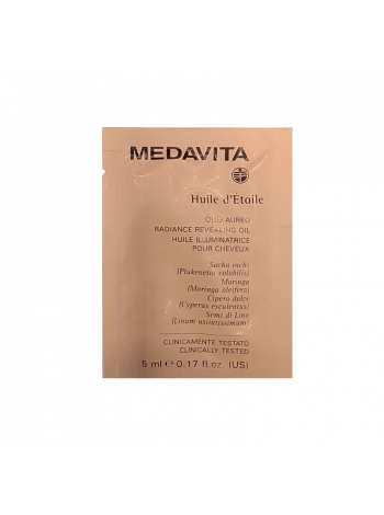 Защитное золотое масло Medavita Huile d'Etoile Revealing Oil для сияния и шелковистости волос, саше 5 мл
