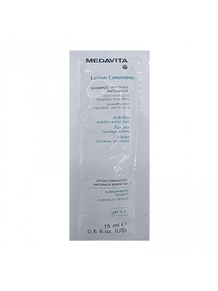 Зміцнюючий шампунь Medavita Lotion Concentrée Shampoo Trattante Anticaduta проти випадіння волосся, саше 15 мл
