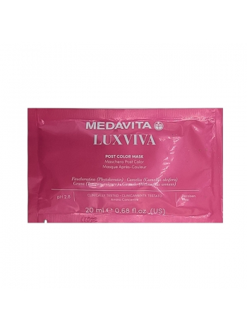 Кондиционирующая маска Medavita Luxviva Post Color Mask для окрашенных волос (кислый pH 2,8), 20 мл (саше)