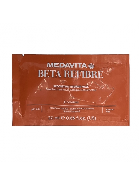 Маска Medavita Beta Refibre Reconstructive Hair Mask для восстановления и реконструкции волос, 20 мл (саше)