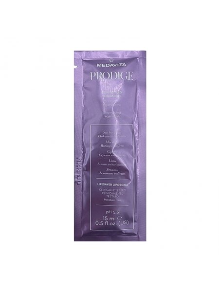 Ревитализирующий шампунь Medavita Prodige Revivifying Shampoo для восстановления поврежденных волос, саше 15 мл