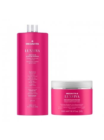 Набор Medavita Luxviva Post Color шампунь и маска для окрашенных волос, 1250/500 мл
