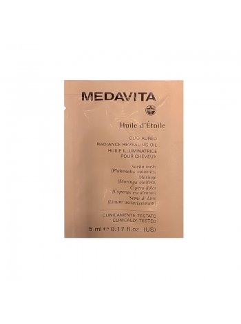Защитное золотое масло Medavita Huile d'Etoile Revealing Oil для сияния и шелковистости волос, саше 5 мл