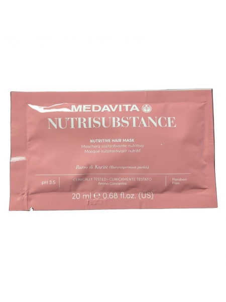 Живильна маска Medavita Nutrisubstance Nutritive Hair Mask для сухого волосся 20 мл (саше)
