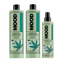 Расслабляющий набор для всех типов волос Mood Veggie Care Relaxing шампунь, кондиционер и молочко-спрей 500/500/200 мл