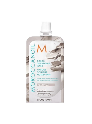 Тонирующая маска для волос Moroccanoil Color Depositing Mask Platinum