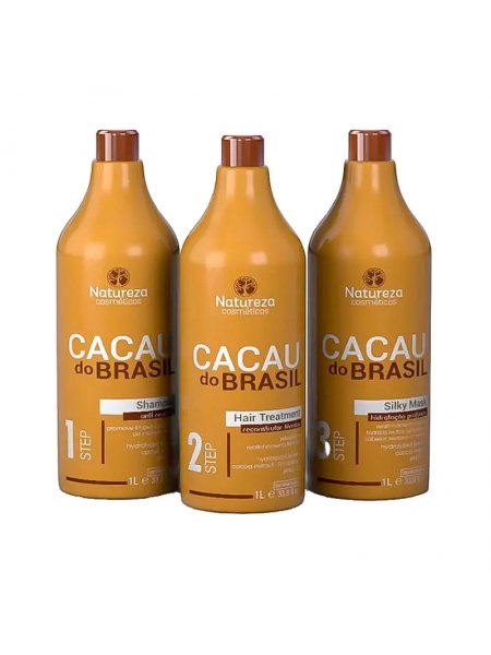 Кератин Natureza Cacau do Brasil набор, 3х500 мл (заводские)