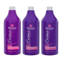 Набор Natureza Cosmo Power для кератинового выпрямления волос, 3х100 г (разлив)