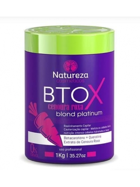 Ботокс для волос Natureza Btox Cenoura Roxa blond platinum, 1000 мл (заводская)