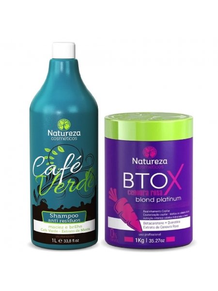 Набір ботоксу Natureza Btox Cenoura Roxa blond platinum, 2х100 г (розлив)