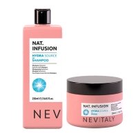 Набор Nevitaly Duo Nat. Infusion Hydra Source шампунь и маска для увлажнения сухих волос, 2х250 мл