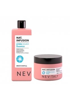 Набор Nevitaly Duo Nat. Infusion Hydra Source шампунь и маска для увлажнения сухих волос, 2х250 мл