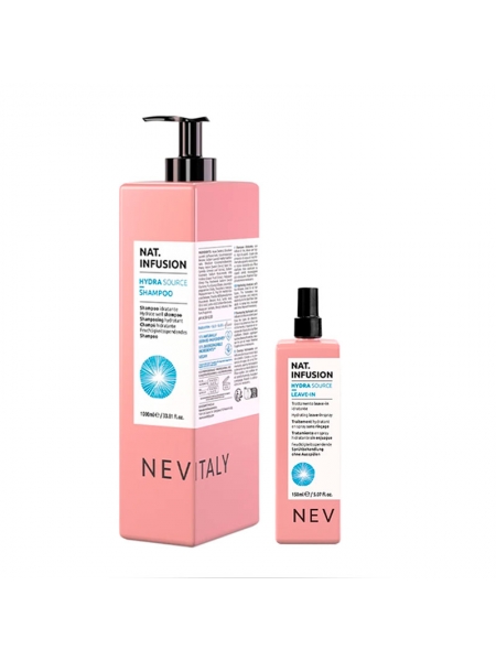 Набор Nevitaly Duo Nat. Infusion Hydra Source шампунь и спрей для увлажнения сухих волос, 1000/150 мл