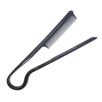 Парикмахерская расческа-зажим V3 для кератинового выпрямления термостойкая, пластиковая цельная черная