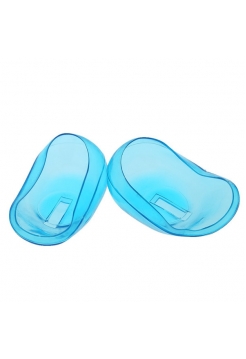 Защитные накладки на уши силиконовые (пара) прозрачные голубые