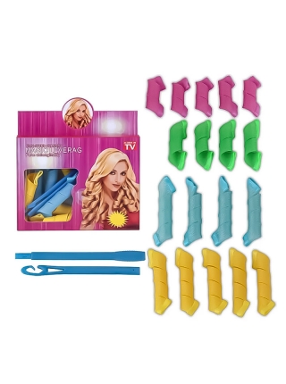 Бигуди-спирали Magic Leverag Roller Curler для завивки локонов на длинные волосы, набор из 18 шт