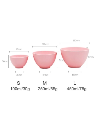 Косметологическая миска для смешивания альгинатных масок силиконовая мягкая, размер S 170 мл розовая