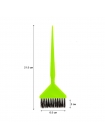 Профессиональная щеточка-кисточка с длинной жесткой щетиной для нанесения кератина и краски для волос широкая салатовая