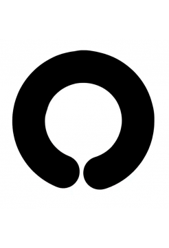 Комір-обтяжувач милькоуп Happy Hair перукарський для стрижки для пеньюара круглий силіконовий чорний