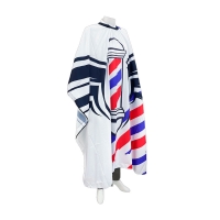 Перукарська накидка-пеньюар для клієнта Barber Pole водостійкий нейлон 140х160 см