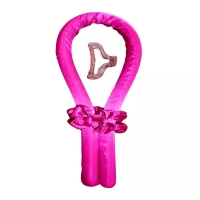 Атласні м'які бігуді для холодної завивки волосся, обруч-джгут для накрутки волосся, шовкова стрічка червоні