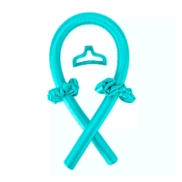 Атласні м'які бігуді для холодної завивки волосся, обруч-джгут для накрутки волосся, шовкова стрічка бірюзові