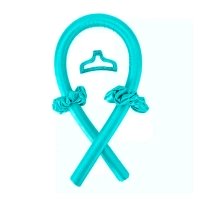 Атласні м'які бігуді для холодної завивки волосся, обруч-джгут для накрутки волосся, шовкова стрічка бірюзові