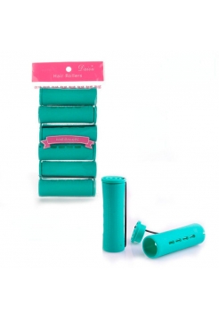 Набір бігуді-коклюшок Professional для завивки волосся з гумкою зелені, 80x25 мм