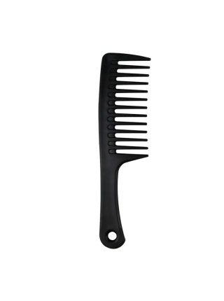 Гребінь для волосся з ручкою та широкими зубцями Wide Tooth Comb пластиковий, 25 см чорний