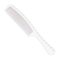 Гребень для стрижки волос Dr.Tsang Japan Comb G15 с ручкой и разметкой, 215 мм белый