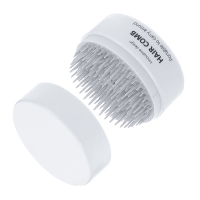 Компактная расческа-массажёр для волос Pocket Hair Brush карманная круглая белая