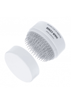 Компактний гребінець-масажер для волосся Pocket Hair Brush кишеньковий круглий білий