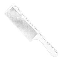 Гребінець для стрижки волосся Dr.Tsang Japan Comb G30 з ручкою та розміткою, 220 мм білий