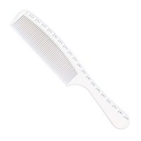 Гребень для стрижки волос Dr.Tsang Japan Comb G15 с ручкой и разметкой, 215 мм белый