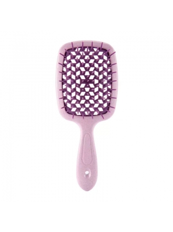 Продувний широкий гребінець Janeke для укладання волосся та сушіння феном Superbrush Plus Hollow Comb бузковий