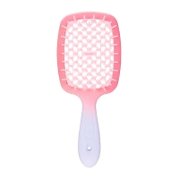Janeke продувна широка щітка для укладання волосся та сушки феном Superbrush градієнт біло-рожева