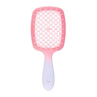 Janeke продувная широкая щетка для укладки волос и сушки феном Superbrush градиент бело-розовая