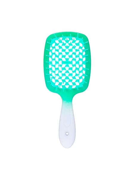 Janeke продувна широка щітка для укладання волосся та сушки феном Superbrush градієнт зелений з білим