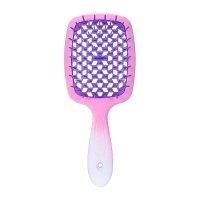 Janeke продувная широкая щетка для укладки волос и сушки феном Superbrush градиент бело-фиолетовая
