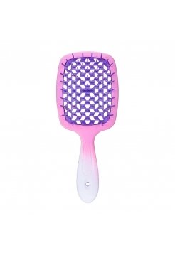 Janeke продувная широкая щетка для укладки волос и сушки феном Superbrush градиент бело-фиолетовая
