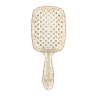 Janeke продувний гребінець для укладання та сушіння феном Superbrush Plus Hollow Comb прозорий з блискітками білі зубчики